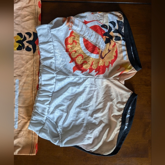 Cute women's anime Demon Slayer crop top with shorts - Rengoku - Picture 2 of 8